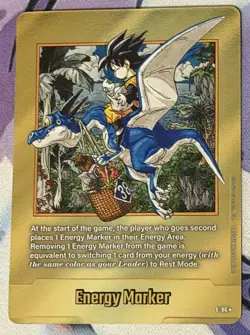Dragon Ball SuperFusion World Manga Booster 02 Goku Gold Foil Energy Marker E-86 - Image 1