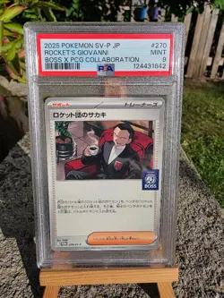 Pokemon Japanese Rocket's Giovanni 270/SV-P Boss X PCG Collab Promo PSA 9 - Image 1