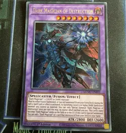 Konami Yu-Gi-Oh! Dark Magician of Destruction MZMU-EN011 Secret Rare Foil 1st - Image 1