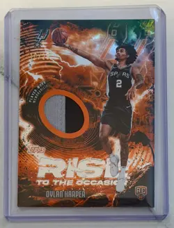DYLAN HARPER 2025-26 Topps RISE TO THE OCCASION WORN PATCH RC ORANGE FOIL /25 - Image 1
