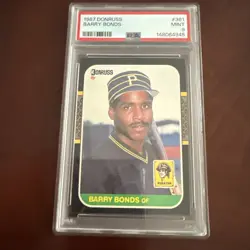 1987 Donruss Bo Jackson RC #35 Psa5 Barry Bonds RC Psa9 #361 Rookie Card Lot - Image 3