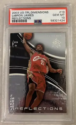 2003 UD Triple Dimensions RC LeBron James REFLECTIONS Foil ULTRA RARE in PSA 10! - Image 1