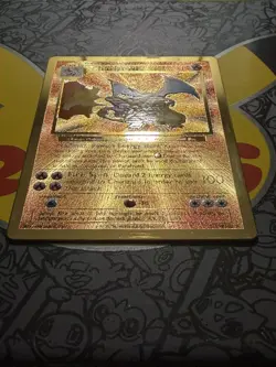 Pokemon Charizard 4/102 Gold Metal Card Celebrations UPC Promo 25th Anniversary - Image 4