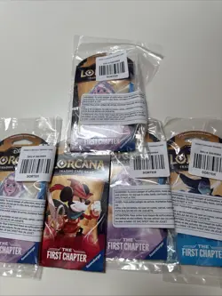 Disney Lorcana Sleeved Booster Pack Art Bundle the First Chapter [Set of 5] - Image 1
