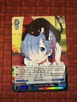 Weiss Schwarz Peaceful Life Rem Re:Zero RZ/S46-E058R RRR Near Mint English - Image 1