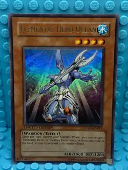 Yugioh Elemental Hero Ocean JUMP-EN013 Promo Ultra Rare LP - Image 1