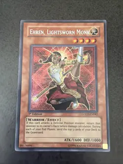 Yu-Gi-Oh! Ehren, Lightsworn Monk LODT-EN082 Secret Rare 1st LP - Image 1