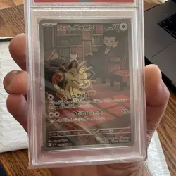 PSA10 Team Rockets Meowth AR 109/098 SV10 Pokemon Cards Japanese - Image 2