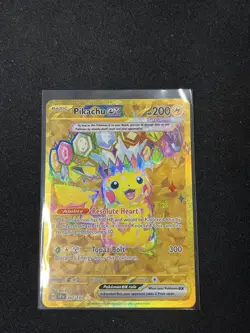 Pokemon Pikachu ex 247/191 Gold Hyper Rare Holo Surging Sparks TCG Single - Image 2