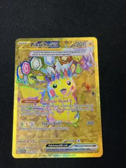 Pokemon Pikachu ex 247/191 Gold Hyper Rare Holo Surging Sparks TCG Single - Image 4