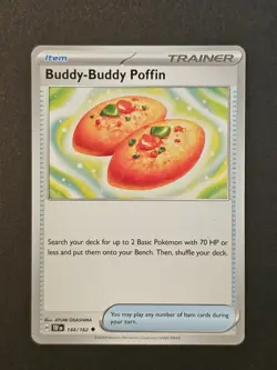 Pokemon Buddy-Buddy Poffin 144/162 - Temporal Forces - NM - Image 1