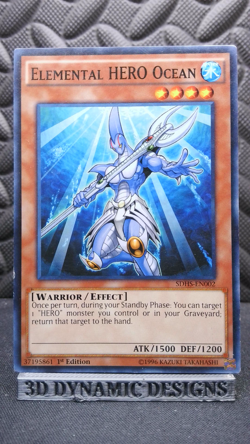 | Yugioh Elemental HERO Ocean SDHS-EN002 1st Edition Hero Strike VLP 🔥 | - Image 1