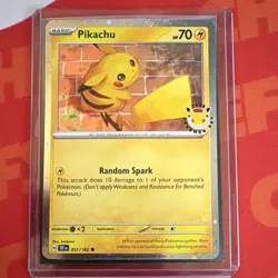 Pikachu 051/162 Cosmo Holo - Temporal Forces Pokemon TCG ENG - NM & SHIPS FAST! - Image 1
