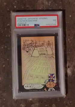 VINTAGE 1998 JAPANESE VENDING SERIES III POKEMON MACHINE PSA 7 UNIQUE BACK - Image 1