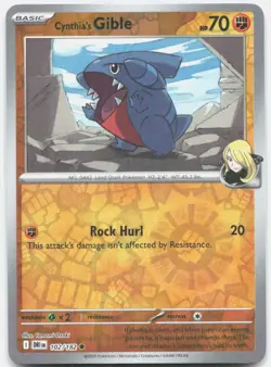 Cynthia's Gible 102/182 Common Destined Rivals Pokemon Reverse Holo LP - Image 1