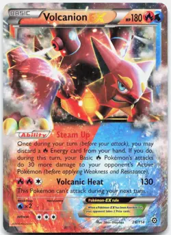 Volcanion EX 26/114 Holo EX Rare Steam Siege Pokemon Lightly Played - Image 1
