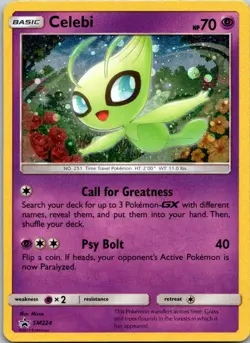 Celebi - SM224 Sun & Moon Promo Pokemon TCG Holo P NM - Image 1