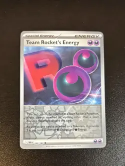 Team Rocket's Energy 182/182 Destined Rivals Pokemon Trainer Reverse Holo LP - Image 1