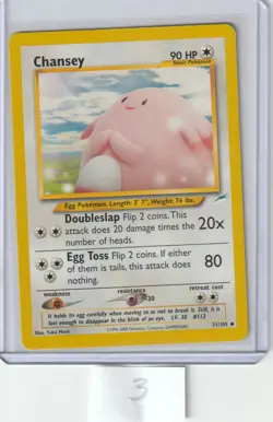 Chansey 31/105 Neo Destiny Regular WOTC Pokemon Trading Card - Image 1