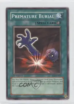 Premature Burial 1st Ed. YuGiOh Dragon's Roar Structure Deck #SD1-EN013 READ - Image 1
