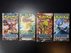 Pokemon XY Steam Siege Booster Packs Art Set, 4-Pack, New Sealed - Image 1