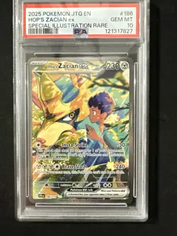 2025 POKEMON JTG EN-JOURNEY TOGETHER #186 HOP'S ZACIAN EX PSA 10 low pop - Image 1