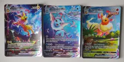 JUMBO CARD SET Vaporeon VMAX SWSH182 Jolteon VMAX SWSH184 Flareon VMAX SWSH180 - Image 1