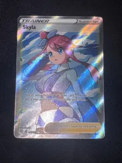 Pokemon TCG Skyla Trainer Full Art Ultra Rare Card Shining Fates #072/072 NM - Image 1