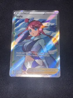 Pokemon TCG Skyla Trainer Full Art Ultra Rare Card Shining Fates #072/072 NM - Image 2