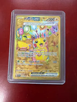 Pokemon TCG New Set Pikachu 247/191 Hyper Rare Gold Card Surging Sparks - Image 1