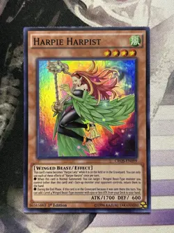 Yugioh Harpie Harpist CROS-EN099 Super Rare 1st Ed LP - Image 1