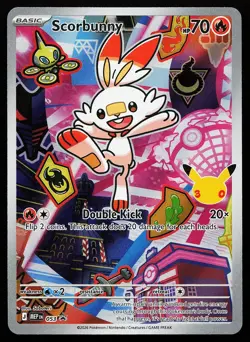 Scorbunny 053 Holo Mega Evolution Promo Pokemon Card - Image 1
