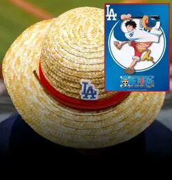 2026 Los Angeles Dodgers One Piece Promo - Sealed Card and Hat Monkey Luffy Don - Image 3
