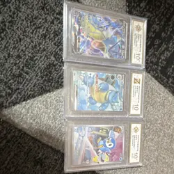 Pokemon Pokemon TCG CHN Chinese Graded Holo 3 Card Lot Gyarados V/Blastoise ex - Image 1