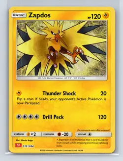 Trading Card Game Classic #012/034 Zapdos - Image 1