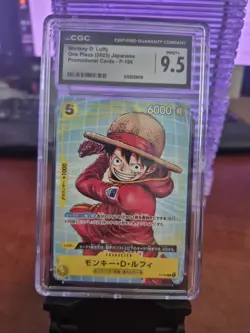 CGC GEM MINT 9.5 Monkey D. Luffy P-106 2025 Japanese Promo One Piece Card - Image 1