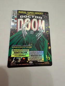 Doctor Doom (Borderless Foil) (#0394) NM Marvel Super Heroes MTG Card - Image 1
