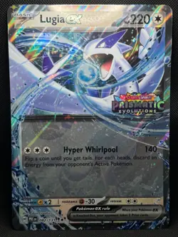 Pokemon Lugia EX Jumbo Prismatic Evolutions Stamped Promo Card PRE082/131 NM - Image 1