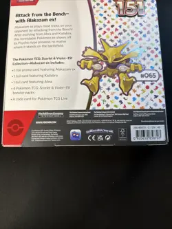 Pokemon TCG Scarlet & Violet Alakazam EX Card 151 Collection New Factory Sealed - Image 2