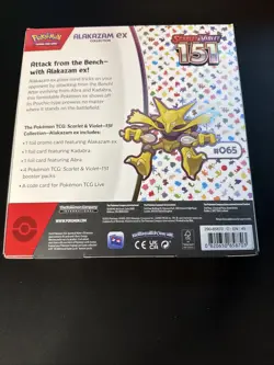 Pokemon TCG Scarlet & Violet Alakazam EX Card 151 Collection New Factory Sealed - Image 3