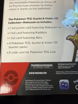 Pokemon TCG Scarlet & Violet Alakazam EX Card 151 Collection New Factory Sealed - Image 4