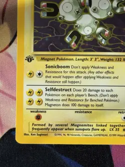 Pokemon Card - 1st Edition Magneton 11/62 - Fossil Set - Image 5