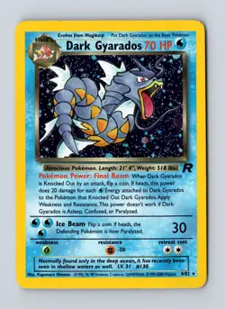Pokemon Card Dark Gyarados 8/82 Team Rocket Holo Vintage WOTC Rare MP 2000 - Image 1