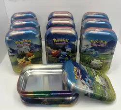 Lot Of 11 Pokemon Random Mini Tins - EMPTY - Image 1