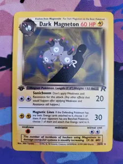Dark Magneton 28/82 1st Edition Team Rocket Regular Pokemon TCG - Image 1