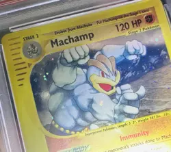 2003 POKEMON TCG SKYRIDGE #H15 MACHAMP HOLO PSA 7 NEW CERT & HOLO BLEED - Image 3