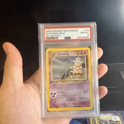 Pokemon TCG 2000 Neo Genesis Slowking Holo #14/111 1st Edition PSA 8 - Image 1