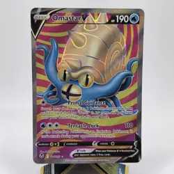 Omastar V (Full Art) Pokemon Silver Tempest 174/195 Ultra Rare Near Mint - Image 1