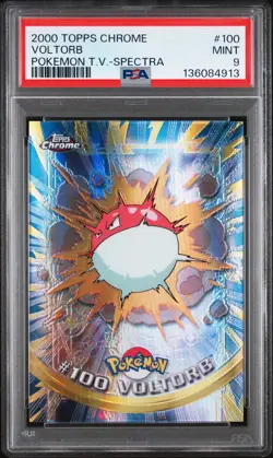 2000 TOPPS CHROME POKEMON T.V. SPECTRA #100 VOLTORB PSA 9 - Image 1