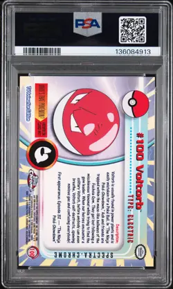 2000 TOPPS CHROME POKEMON T.V. SPECTRA #100 VOLTORB PSA 9 - Image 2
